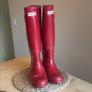 Hunter Red Women's Rain Boots
